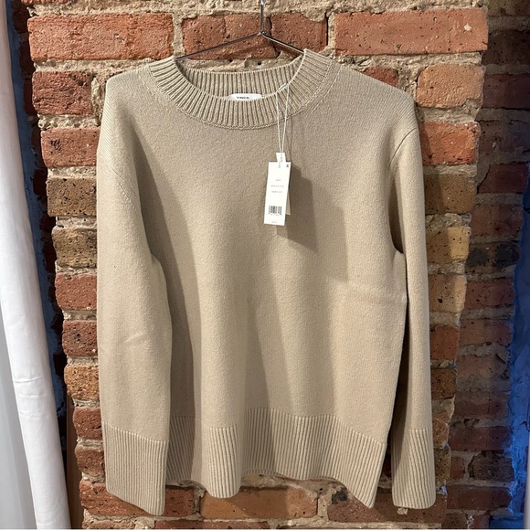 Vince Crew Neck Sweater in Beige - Picture 3 of 9